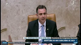 Na abertura do Ano Judiciário, Pacheco destaca vitalidade do Estado Democrático de Direito