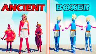 ANCIENT TEAM vs SUPER BOXER TEAM - Totally Accurate Battle Simulator | TABS