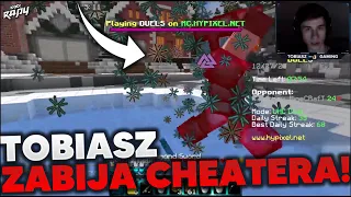 TOBIASZGAMING zabija CHEATERA NA DUELACH! 100 KILLSTREAK NA HYPIXEL DUELS!