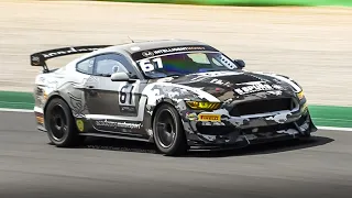 Ford Mustang GT4 Testing at Monza Circuit: Accelerations, Downshifts & Sound!
