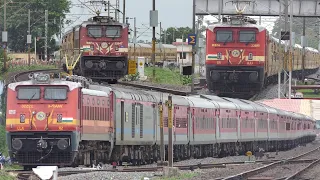 ThunderBolt WAP-4 Locomotives at Full Speed Action 2 | Arakkonam [AJJ] Electric Loco Shed | I R