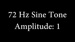 72 Hz Sine Tone Amplitude 1