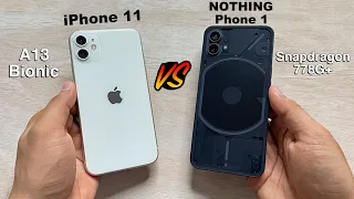 iPhone 11 vs Nothing Phone 1 Speed Test🔥| iPhone Killer? 😨 A13 Bionic vs Snapdragon 778G+ (HINDI)