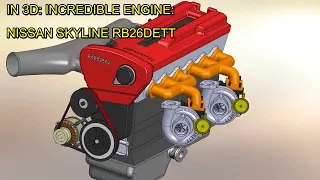 Analyzing engines in 3D: The Skyline GTR RB26 🤯