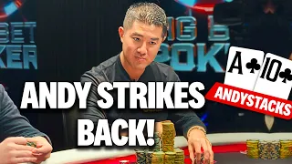 COOLER ALERT: @Andystackspoker plays brutal spot ♠ Live at the Bike!