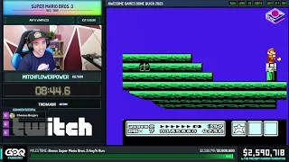 [RU] Super Mario Bros. 3 от mitchflowerpower за 52:54 - Awesome Games Done Quick 2023