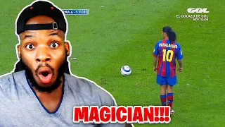 AMERICAN REACTS TO "Ronaldinho 14 Ridiculous Tricks That No One Expected"