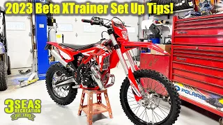 New 2023 Beta XTrainer 300 Motorcycle Set Up Tips brought to you by 3 Seas Recreation!