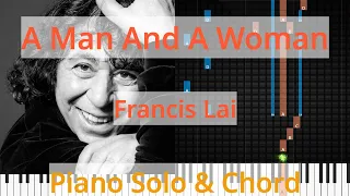 🎹Solo & Chord, A Man And A Woman, Francis Lai, Synthesia Piano