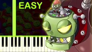 BRAINIAC MANIAC THEME | PLANTS VS ZOMBIES - EASY Piano Tutorial