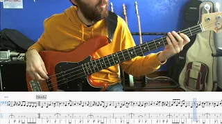 (TRSCR #1) Una Giornata Uggiosa Lucio Battisti (Bass Cover / Walkthrough with Notation & Tab)