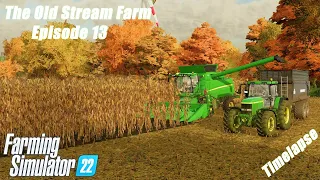 The Old Stream Farm Episode 13| corn harvest | bale collection | FS22 | Timelapse |