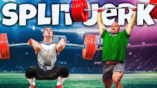 Olympic Athlete Teaches World’s Strongest Man The Split Jerk W/ Sonny Webster