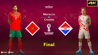 FIFA 23 | MOROCCO vs. CROATIA | HAKIMI vs. MODRIC | FIFA WORLD CUP FINAL | [4K]