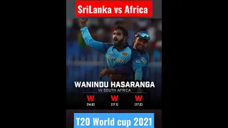 Wanindu Hasaranga Hat trick against South Africa Vs Sri LankaFull Match Highlights T20 Worldcup 2021