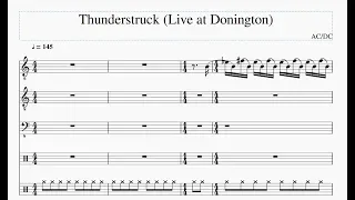 Thunderstruck AC/DC (from Live at Donington), sheet music