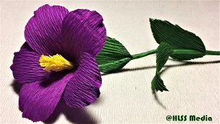 How to make beautiful purple nierembergia paper flower|diy easy origami crepe paper flower making