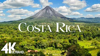 FLYING OVER COSTA RICA (4K UHD) - Amazing Beautiful Nature Scenery with Piano  Music - 4K Video HD