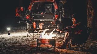 This SETUP is perfect for SOLO Car Camping - ASMR - Cold Weather Camping - HOWL CAMPFIRE