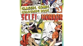Classic Comic Colouring Book Sci-fi & Horror - flip through