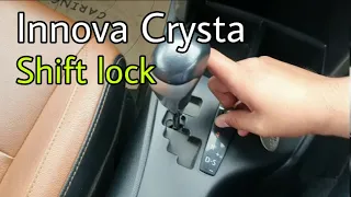 Toyota innova crysta 2.8 Z automatic shift lock system