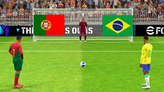 Ronaldo Vs Neymar Match | Portugal Vs Brazil Match | Penalty Shootout Match | Efootball Gameplay