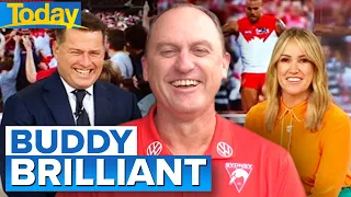 Sydney Swans coach relives Buddy Franklin’s 1000th goal at SCG | Today Show Australia