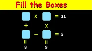 Can You Solve this Logic Puzzle? | Fill the Boxes | Find missing numbers