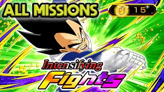 ALL MISSIONS COMPLETED! STAGE 3 INTENSIFYING FIGHTS VS VEGETA! Dragon Ball Z Dokkan Battle