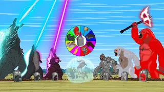 Rescue Godzilla, Shin, KONG From Rotation Luck FUNNY CARTOON | Godzilla & KONG Cartoon Movies