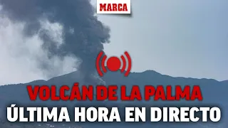 DIRECTO I Erupción volcán de La Palma: El contacto de la lava con el provoca columna de humo y gases