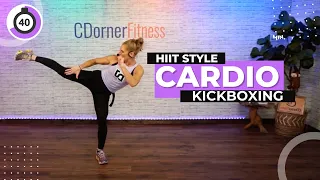 40 Minute Kickboxing HIIT Style Workout: High-Low Impact Cardio Calorie Blast