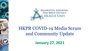 HKPR COVID 19 Media Scrum:Community Update   Jan  27, 2021