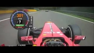 F1 2013 - Alonso vs Grosjean vs Hamilon In Belgium