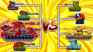 ZOMBIE KV-6 RENOVATED: NEW MUTANT ARMOR UPGRADE | Taras Boss Tank & More | Tank Cartoons