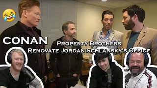 Conan Asks The Property Brothers To Renovate Jordan Schlansky's Office REACTION |OFFICE BLOKES REACT