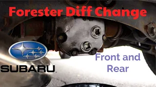 2005 Subaru Forester XT diff fluid change