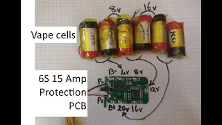 Using discarded vape cells for a 18 to 24 Volt battery. (part 1)