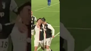 Ronaldo and Dybala accidentally kissed #football #sports #shorts #like