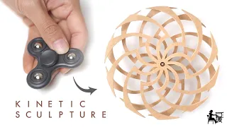 Kinetic Sculpture【DIY】-Free template-ハンドスピナーで作るキネティック・アート