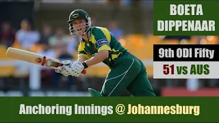 BOETA DIPPENAAR | 9th ODI Fifty | 51 @ Johannesburg | 1st ODI | AUSTRALIA tour of SOUTH AFRICA 2002