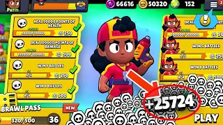 I Got 25724 TOKENS NONSTOP! 85 QUESTS! 70 TIERS - Brawl Stars