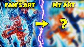 Drawing Goku & Vegeta SSj Blue EPIC Kamehameha & Galick Gun