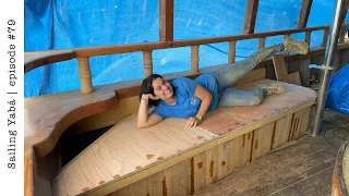 Changing the design once again: WATERTIGHT idea for the aft salon WOODEN BENCHES — Sailing Yabá #79