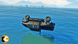 GTA 5 Cars Jumping Into Water Compilation