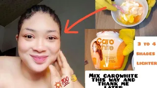 CAROWHITE | promix like this and get a flawless yellow skin tone 3 to 4 shades lighter.#carowhite