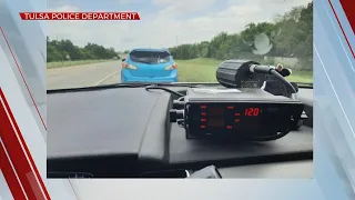 Tulsa Police Pull Over Driver Traveling 55 MPH Over Speed Limit Along Highway 75