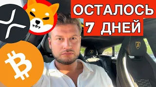 Биткойн, Шиба Ину и ХРП 🔴 Осталось 7 ДНЕЙ !!!