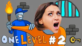 КАК СБЕЖАТЬ ИЗ ТЮРЬМЫ СТИКМЭНУ в игре One LEVEL #2 МЫ НЕ ЗНАЛИ ЧТО ТАК БУДЕТ