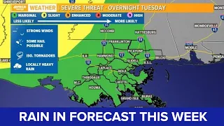 New Orleans Weather: Storms possible midweek, Getting warmer